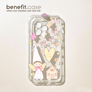 benefit可爱蝴蝶结帽子女孩17适用于iphone16promax苹果15PRO手机壳13新款 11透明xsmax硅胶xr防摔 14套12个性