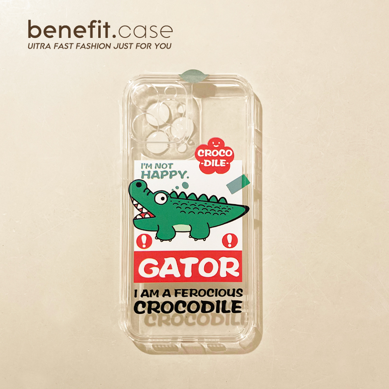 透明壳手机壳鳄鱼苹果
