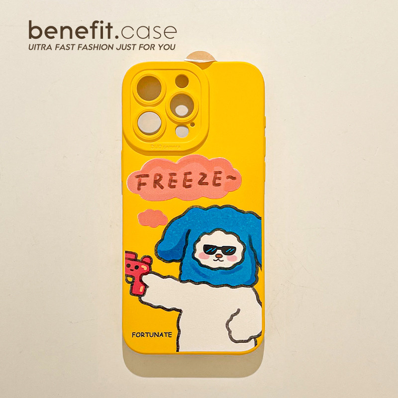 benefit趣味抢劫头套狗狗17适用于iphone16promax苹果15PRO手机壳13新款14套12创意11全包xsmax硅胶xr防摔8p