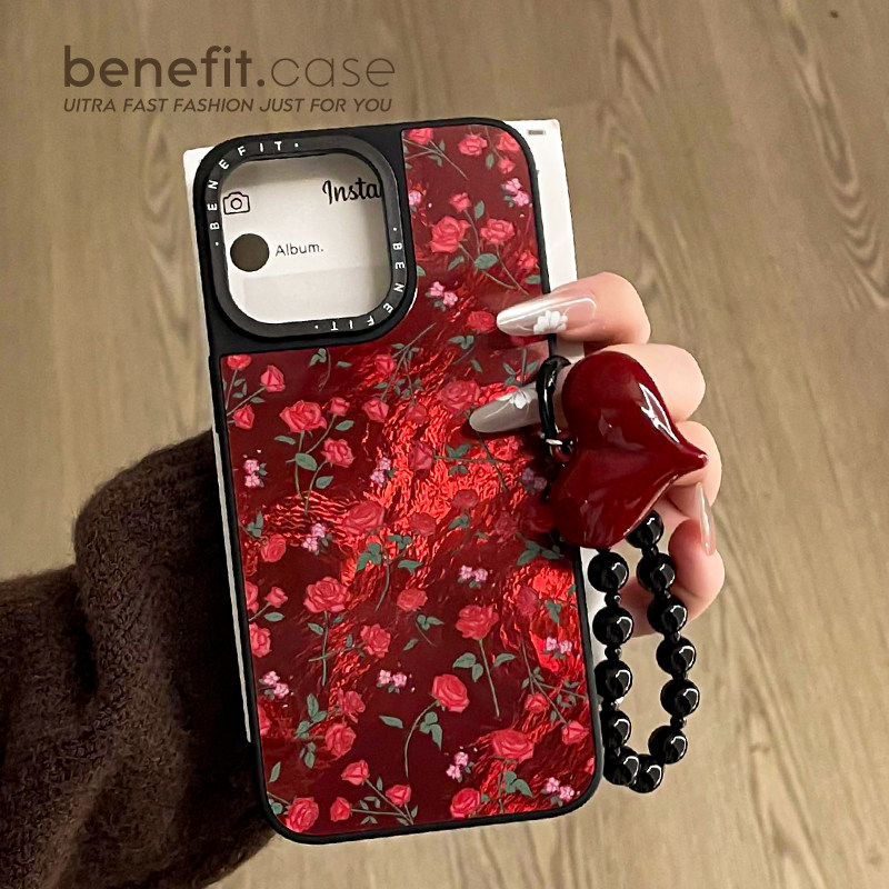 元气壳冰川纹磁吸手机壳带手链