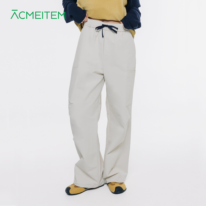 ACMEITEM爱棵米 冬季亲子工装多口袋直筒长裤宽松休闲长裤男女