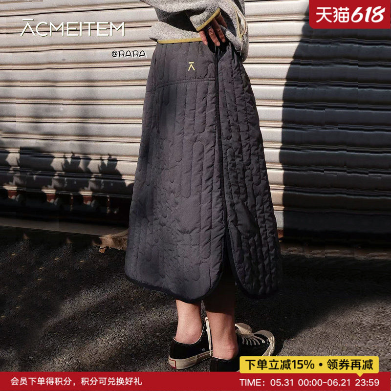 ACMEITEM爱棵米 秋冬女士防泼水夹棉A型半身裙加厚宽松长款裙子