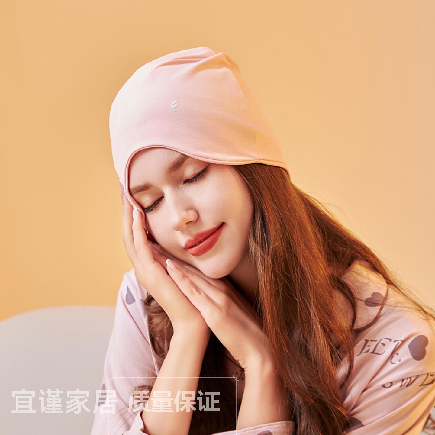 睡帽新款纯棉孕妇产后月子帽护耳加厚保暖堆堆帽睡帽月子帽秋冬季