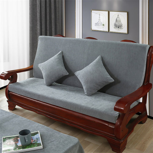 实木沙发坐垫带靠背加厚红木质头老式春秋联邦椅连体中式防滑通用