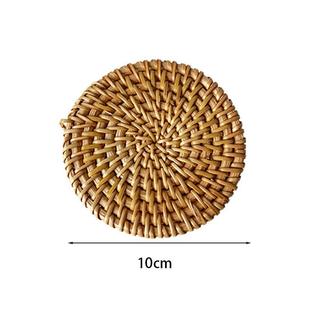 可爱日子手工秋藤编织隔热茶几茶具杯垫家用碗垫壶垫餐桌防烫垫