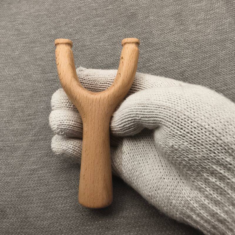 榉木飞虎直把弹弓实木木制专用手柄竞技娱乐传统怀旧玩具弹架老式