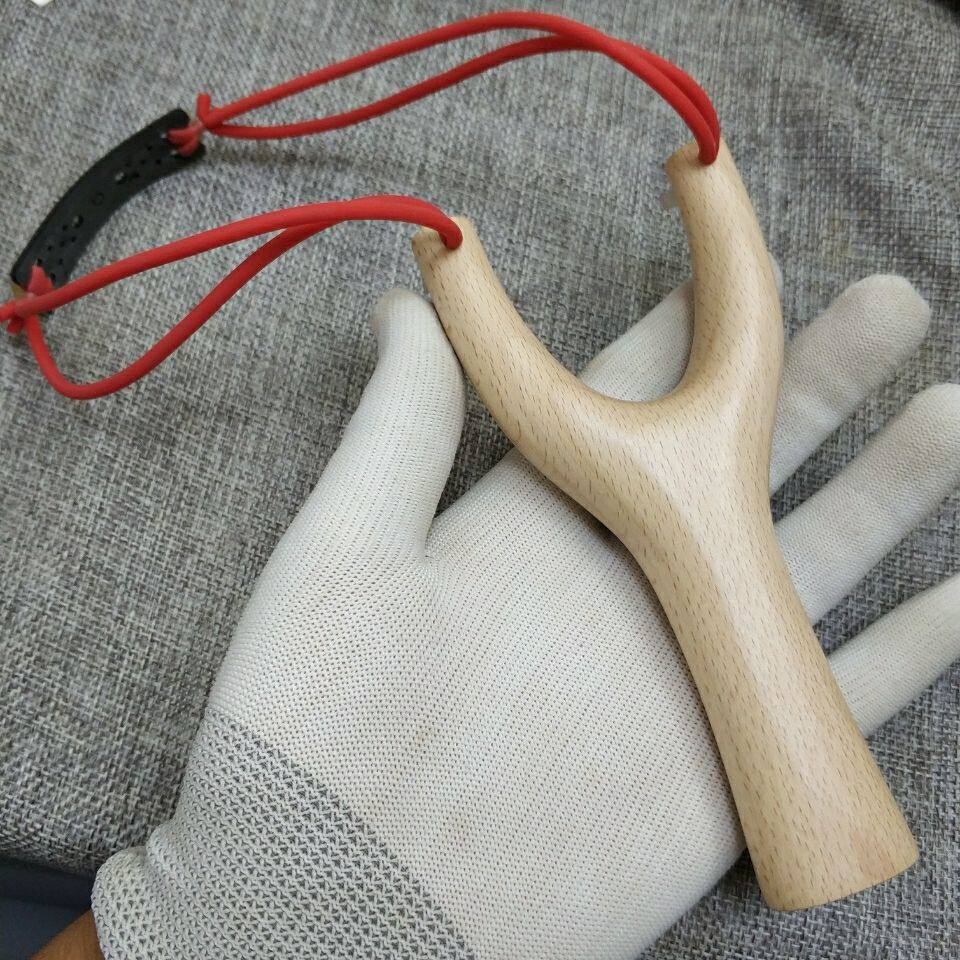 榉木弹弓圆皮筋专用纯手工制作传统怀旧玩具