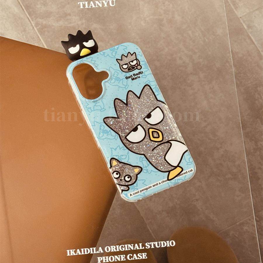 恬妤 卡通可爱立体酷企鹅公仔适用于苹果16promax手机壳ip
