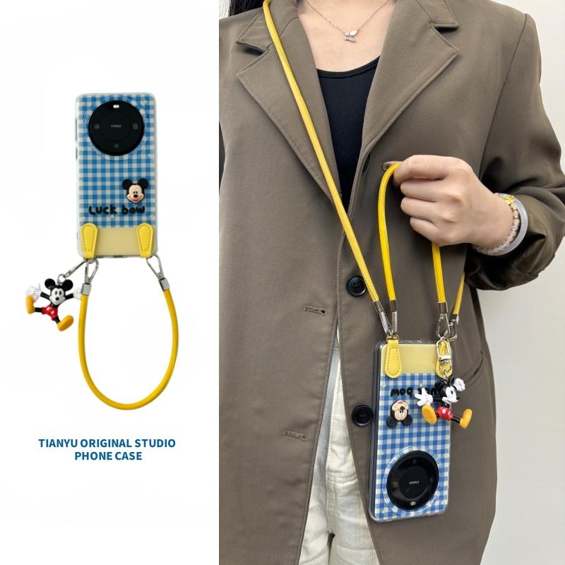 华为系列卡通格纹咪奇手机壳