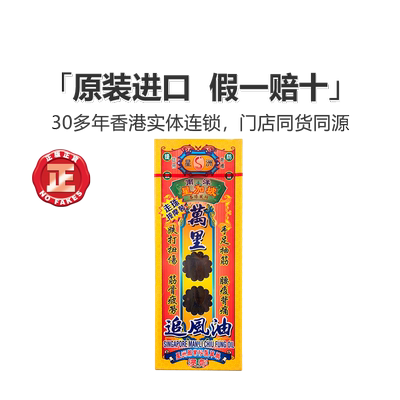 龙丰香港星洲万里追风油40ml驱风祛湿四肢麻木腰椎劳损舒筋活络油