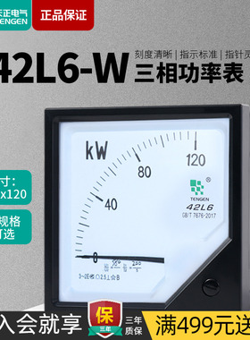 天正42L6-W指针式三相有功功率表380V200KW400KW500KW1MW瓦特表