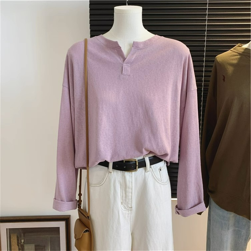 特大码300斤半开领长袖T恤