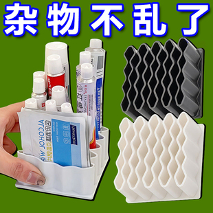 药膏收纳架分格管状药整理神器桌面放胶水条状药品软膏药物置物架