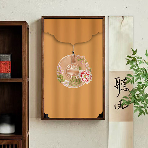 佛龛遮挡帘新中式布帘隔断布帘