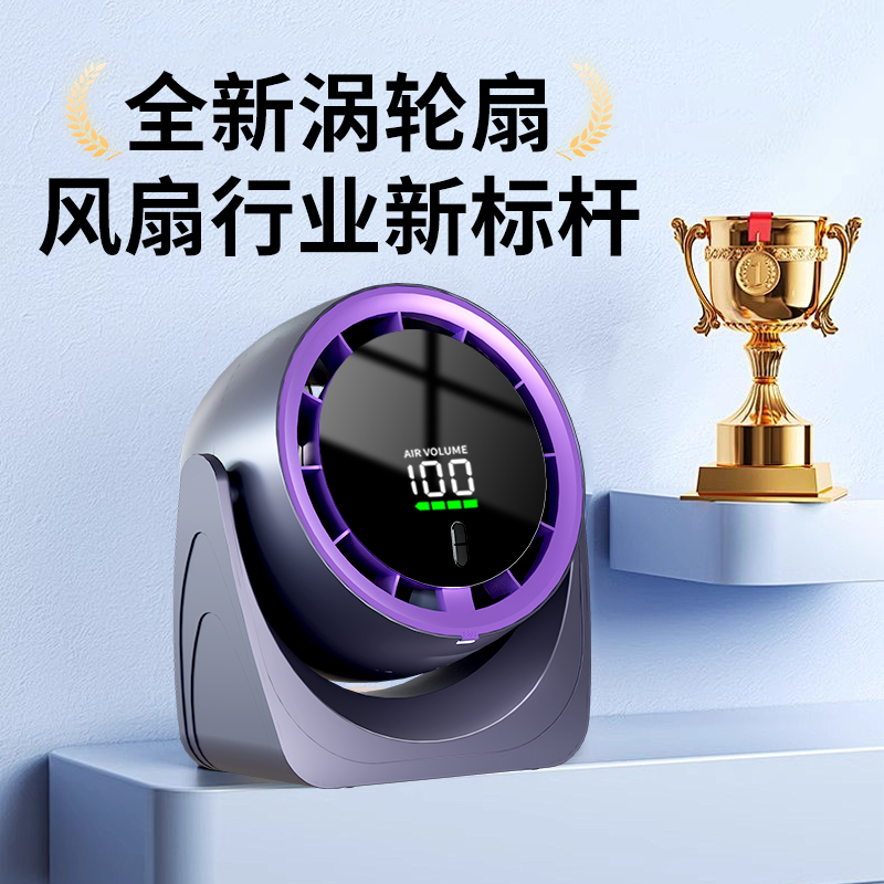 赐影 8寸usb电风扇学生上课充电风扇台式桌面办公室小风扇宿舍床头便携式户外可遥控大风力厨房厕所挂壁风扇
