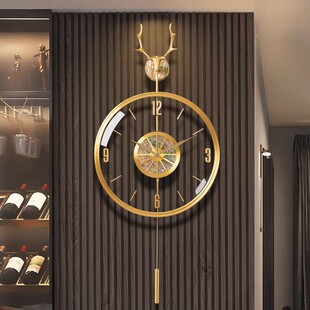 2026新款现代轻奢挂钟客厅创意挂表高端大气挂墙时钟餐厅家用钟表