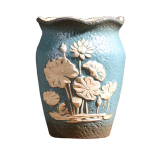 墨古老桩多肉花盆家用阳台红陶大口径陶盆陶土创意粗陶大小陶瓷盆