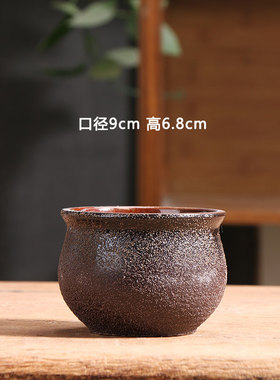 磨砂黑色多肉花盆陶瓷特价简约家用阳台陶土粗陶花盘小号陶盆清仓