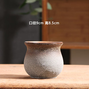 简约家用阳台陶土粗陶花盘小号陶盆清仓 磨砂蓝色多肉花盆陶瓷特价