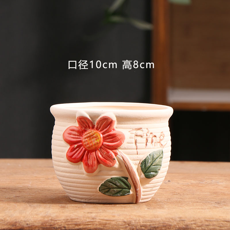 秒吸水粗陶多肉花盆家用特价清仓