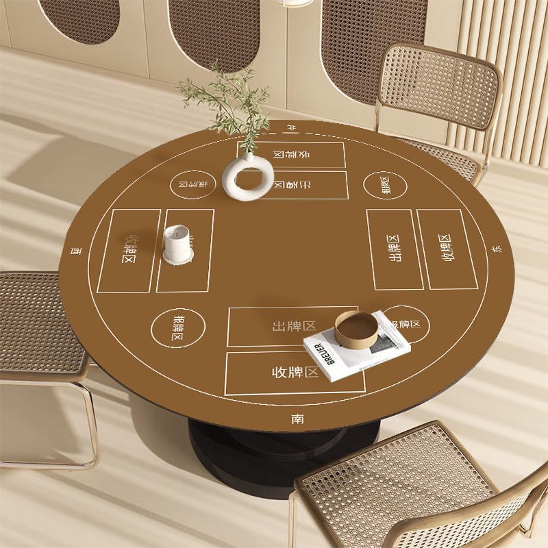 硅藻泥麻将桌桌布专用掼蛋扑克比赛桌垫圆形打牌桌垫加厚消音降噪