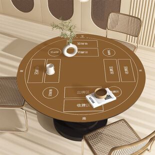 硅藻泥麻将桌桌布专用掼蛋扑克比赛桌垫圆形打牌桌垫加厚消音降噪
