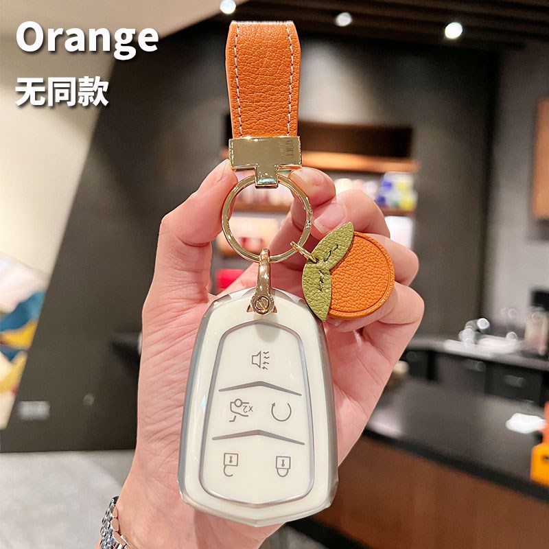 专用凯迪拉克XT4 XT5q XT6CT6车钥匙套ATSL全包壳高档简约羊皮扣