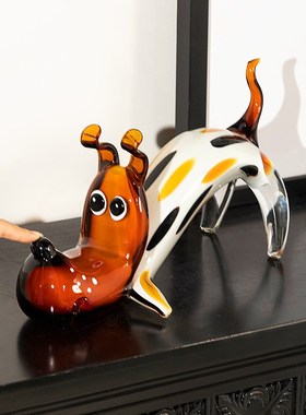 柏梵艺术琉璃狗摆m件客厅设样板房桌面玄关装饰动物吉祥轻奢摆件