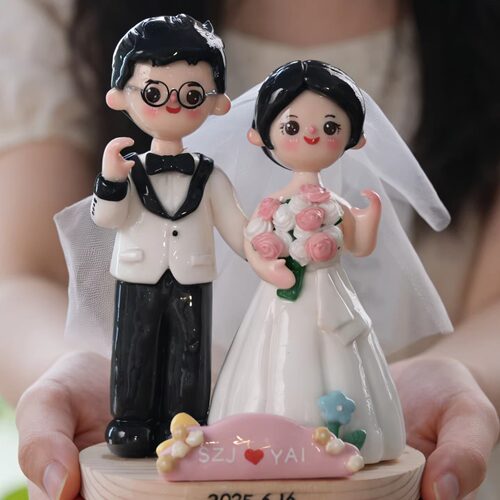 双人摆件送礼手工艺结婚礼物定制