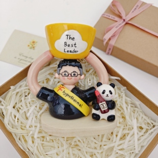 diy软陶泥塑人偶奖杯定制创意手工石塑黏土摆件礼物送导师纪念礼