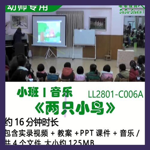 幼儿园优质公开课获奖小班音乐教案PPT课件优秀《两只小鸟》音乐