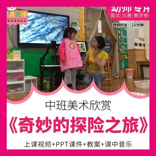 幼儿园教师面试比赛优质公开课中班美术欣赏《奇妙的探险之旅》师