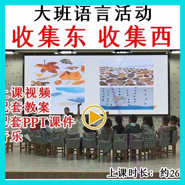 幼儿园优质公开课大班语言《收集东收集西 》视频教案课件PPT.
