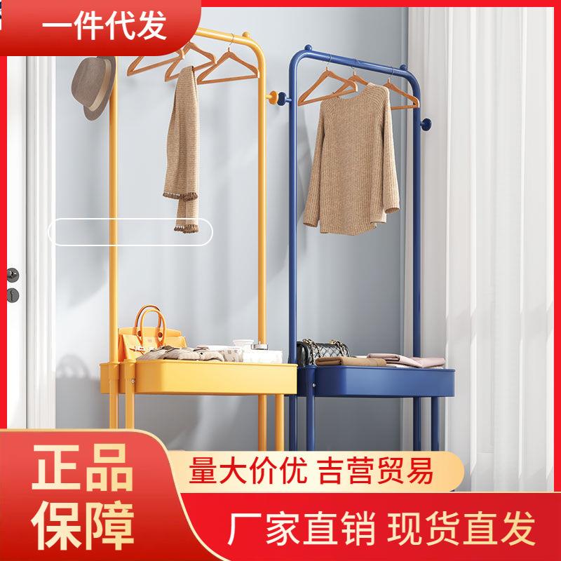 V45O一体衣架衣帽架晾衣架组合鞋架小型挂衣架落地卧室家用入户门