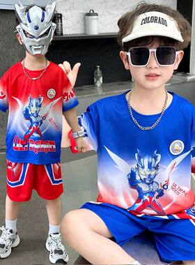 男童夏季套装奥特曼2026新款童装短袖儿童中小童哪吒薄款洋气卡通