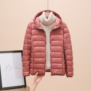 万达撤柜排骨羽绒服女士短款轻薄加厚保暖修身韩版白鸭绒时尚外套