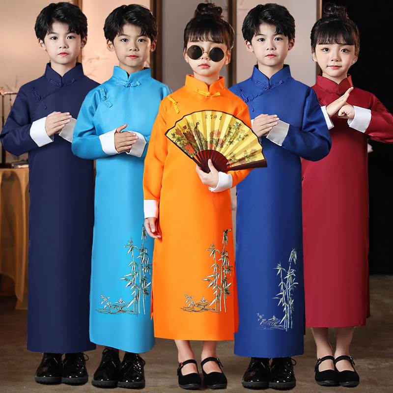 儿童相声服演出服大褂表演服装