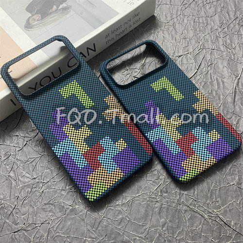 Fqo 适用荣耀Win手机壳个性创意简约Honor winrt超轻薄散热潮流俄罗斯方块浮雕纤维纹理镜头大孔半包硬壳男女