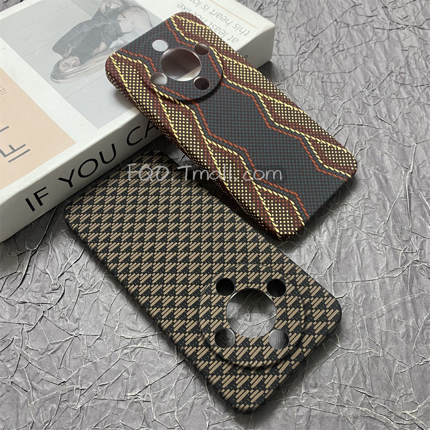 Fqo 适用于荣耀X70手机壳碳纤维纹理Honor荣耀x70凯夫拉同款图案高级感夜光浮雕三角纹全包硬壳保护套编织纹,3C数码配件,手机保护套/壳,淘宝优惠券,粉丝福利购,淘宝优惠卷