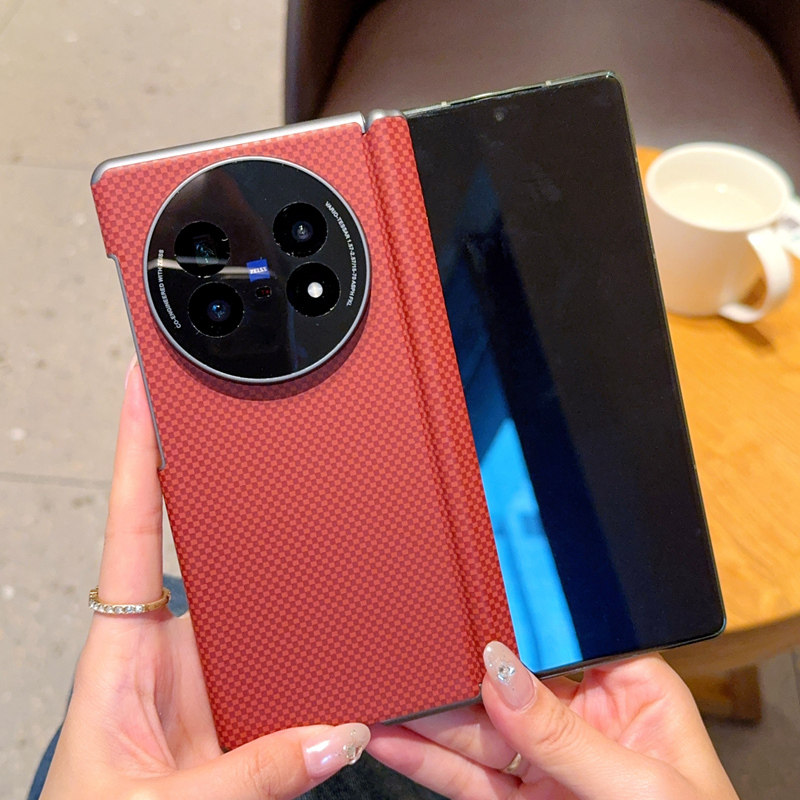 Fqo 适用于vivo X Fold5手机壳点点纹创意皮纹xfold5折叠屏双中轴铰链凯夫拉纹理保护套防摔磁吸超薄商务后壳