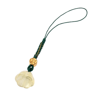 琼睿天然黄水晶莲蓬手机链挂绳挂坠手工原创好运连连手机吊坠u盘挂件女黄水晶手机挂件包包挂饰高级挂件送礼