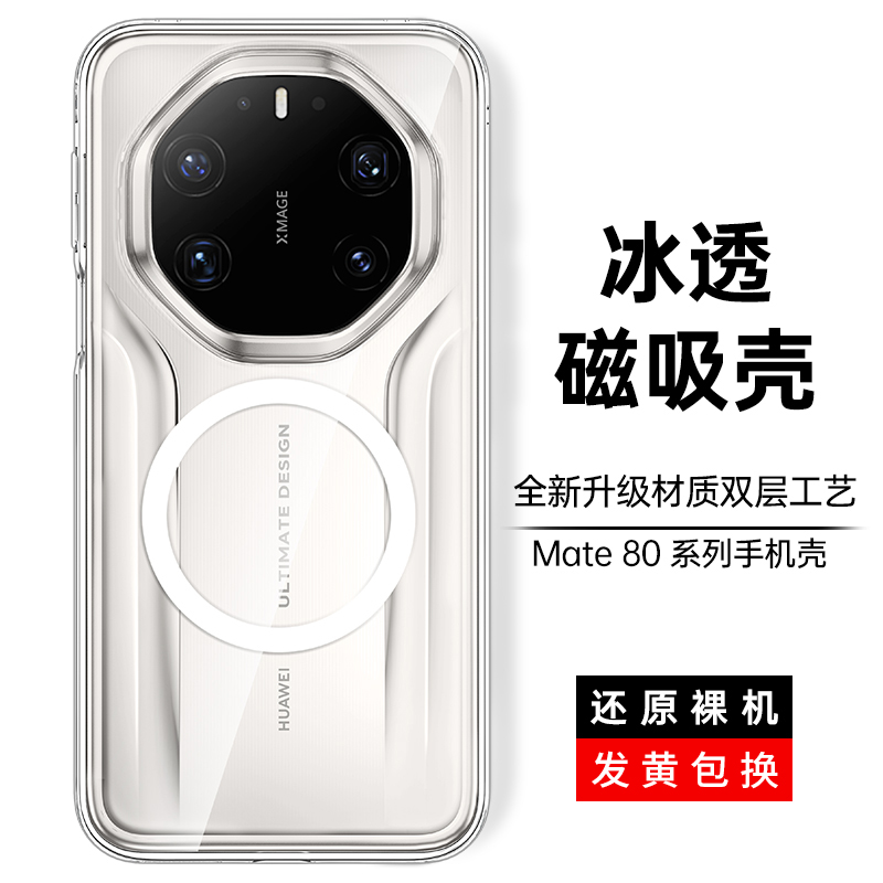 一年包换新款超薄透明磁吸壳