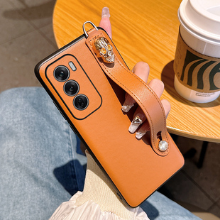 适用于OPPOReno12手机壳腕带斜挎两用Reno12Pro个性时尚手机套oppo Reno12网红女款超薄全包防摔保护套