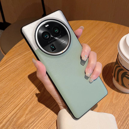 适用oppofindx6手机壳新款皮质findx6pro保护套超薄oppo全包防摔findx7高级FindxX8大漠四色findx7Ultra外壳