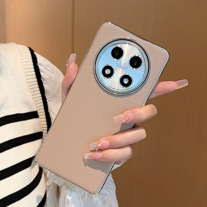 适用于OPPO A2Pro手机壳咖色电镀银色oppoA2pro手机套个性时尚高级感超薄镜头全包防摔保护套