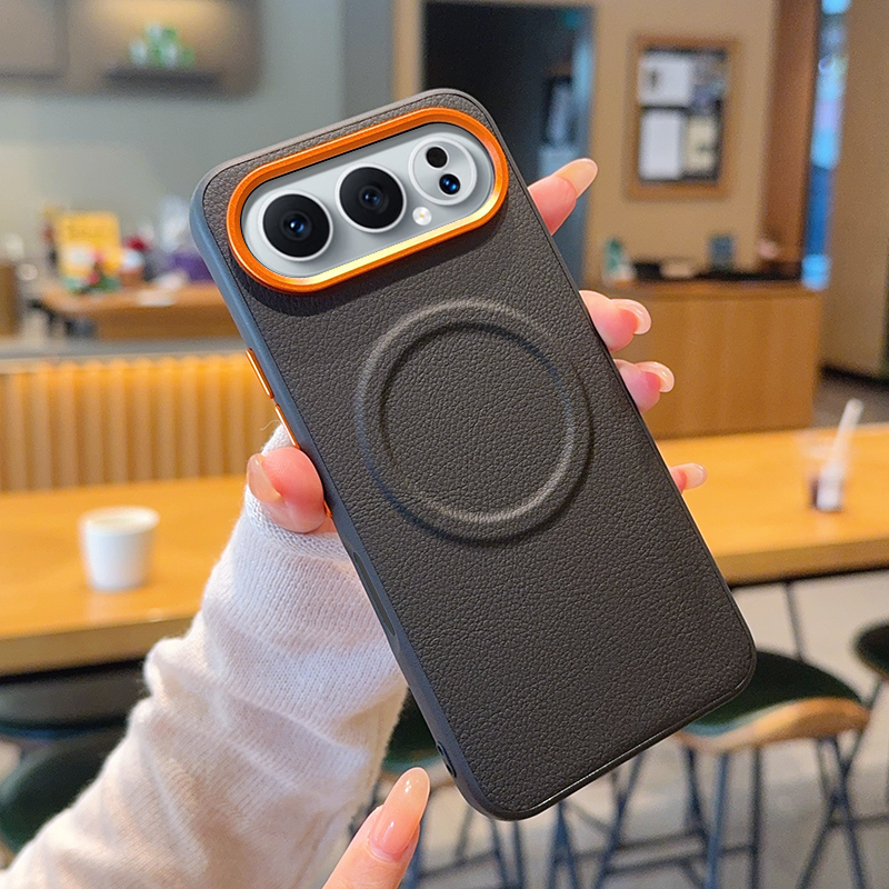 适用荣耀500手机壳磁吸高级皮套新款500pro保护套奢华简约个性时尚超薄全包防摔手机套