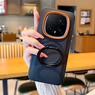 适用荣耀Magic8RSR保时捷手机壳旋转支架高级皮套新款魔术8rsr保护套奢华简约个性时尚超薄全包防摔手机套