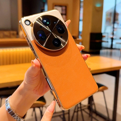 适用OPPO FindX9Ultra手机壳大漠银月高级皮套电镀oppofidnx9spro保护套奢华简约个性时尚超薄全包防摔手机套