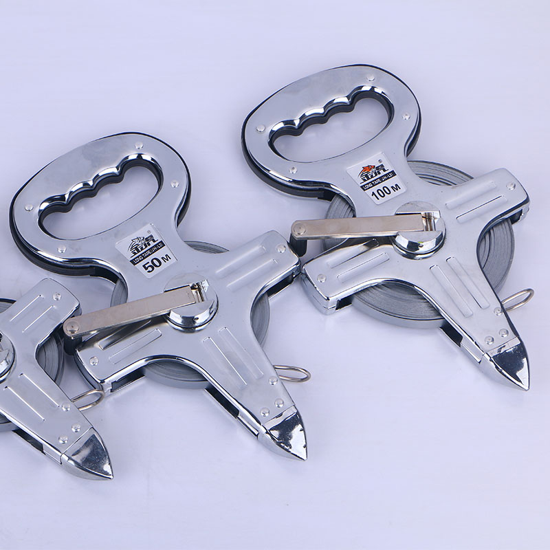 钢卷尺50米30软尺钢尺100m长皮尺防水米尺卷尺建筑工程测量手提尺