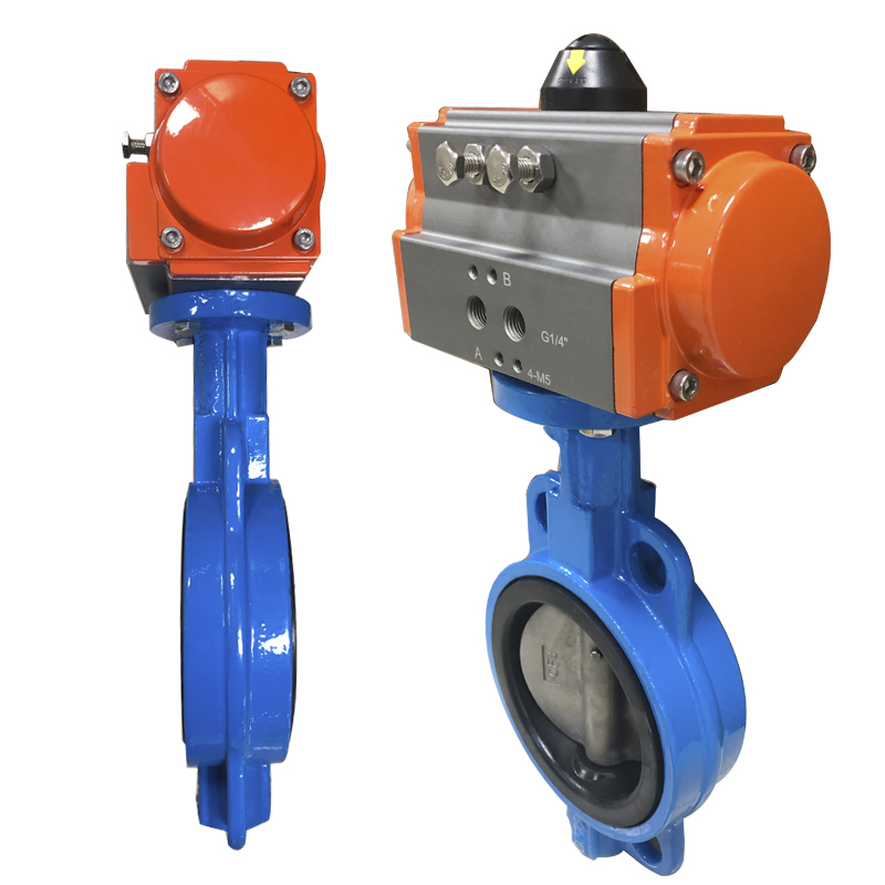 D671X-10气动软密封对夹蝶阀电气控制信号反馈快速切断阀DNX50 10